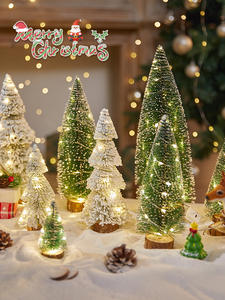 Mini décorations de Noël en pin à faire soi-même, petit ornement d'ambiance de bureau, micro-paysage de fenêtre, cadeau pour Noël - Product Image 6