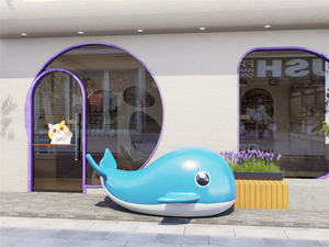 Scultura in Resina di Balena Blu, Statua Artistica Marina Personalizzabile, Decorazione per Casa, Camera dei Bambini, Negozio di Giocattoli a Tema Oceano - Product Image 3