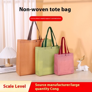 Bolsas de compras no tejidas de estilo ecológico duraderas, espaciosas y elegantes para compras diarias y exposiciones reciclables - Product Image 2