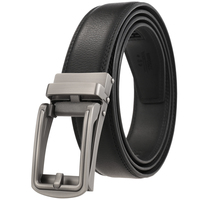 LY33-23435-1 Herren-Ledergürtel 3,0cm Leder-Pfeilgürtel Ledergürtel Geschenkbox aus Karton Schnallengürtel Metall