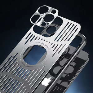 Étui de téléphone magnétique antichoc en alliage d'aluminium à dissipation thermique adapté aux iPhone 12, 13, 14, 15, 16, 17 - Product Image 1