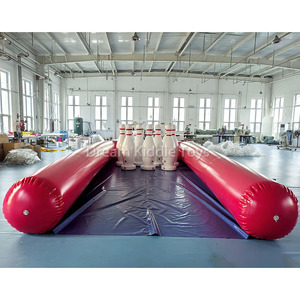 Juego de deporte sellado con aire, juego de bolos inflable al aire libre para niños, juego de bolos inflable en forma de Pin - Product Image 1