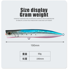 Jigging Pro – leurre flottant rigide pour la pêche en eau salée, appât artificiel idéal pour la pêche en surface, 60g, 190mm - Product Image 2
