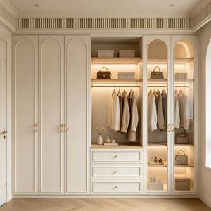 <span class=keywords><strong>Armoire</strong></span> moderne en bois à portes cintrées offrant un espace bien organisé pour la chambre d'<span class=keywords><strong>enfant</strong></span> - Product Image 6