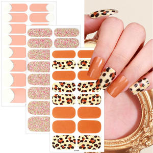 Autocollants pour ongles <span class=keywords><strong>français</strong></span> tendance, imperméables, couleur unie, paillettes, <span class=keywords><strong>film</strong></span> 3D, autocollants pour nail art, vente en gros - Product Image 1