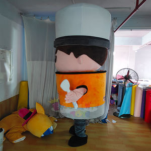 Disfraz de Mascota de Chef Personalizado OEM para Adultos, Personal de <span class=keywords><strong>Restaurante</strong></span>, Diseño de Dibujos Animados, Delantal Extraíble para Cadenas de Tiendas - Product Image 2