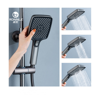 Conjunto de Ducha Inteligente de Cobre con Temperatura Constante y Pantalla Digital, Ducha Presurizada Tipo Portaaviones para Baño