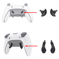 4 pièces de remplacement pour manette PS5 Edge : Paddles arrière en métal, poignées arrière et boutons de déclenchement arrière interchangeables en métal