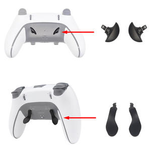 4 pièces de remplacement pour manette <span class=keywords><strong>PS5</strong></span> Edge : Paddles arrière en métal, poignées arrière et boutons de déclenchement arrière interchangeables en métal - Product Image 6
