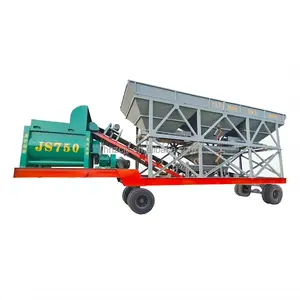 Small Precast Electrical 35M3 Mobile Concrete Batching Plant Machine Drawing Jobs In Singapore
