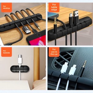 Organisateur de câbles de bureau auto-adhésif pour données de téléphone portable Câbles de casque de souris USB <span class=keywords><strong>Enrouleur</strong></span> de câbles monté sur voiture - Product Image 4