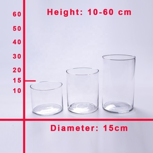 Fabbrica vendita direttamente pavimento alto chiaro cilindro vaso <span class=keywords><strong>di</strong></span> <span class=keywords><strong>vetro</strong></span> con varie dimensioni <span class=keywords><strong>per</strong></span> la pianta idroponica <span class=keywords><strong>di</strong></span> bambù dracaena sanderiana - Product Image 4