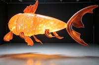 Décoration géante gonflable personnalisée en forme de poisson Koi télécommandée pour événements festifs et publicité
