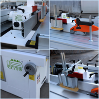 Machine combinée améliorée Auto C400 5-en-1 : Scie à panneaux horizontale, Raboteuse, Dégauchisseuse, Mortaiseuse, Défonceuse multifonction