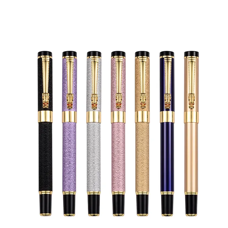 Luxury Business Gift Promotional Heavy Chinese Dragon Design Metal Fountain Tip Pen