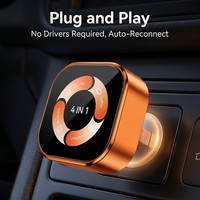 Adaptateur CarPlay USB portable 4-en-1 pour 98% des voitures, compatible avec Android Auto Mirror Link, plug & play