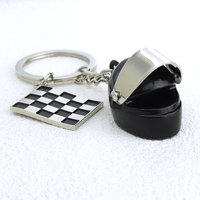 Porte-clés Casque de Moto 3D en Alliage de Zinc, Modèle Créatif de Casque de Sécurité, Porte-clés Personnalisé pour Motard, Cadeau, Ornement de Sac à Dos, Pendentif