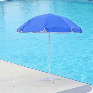 Parasol pliant multi-couleurs avec logo personnalisé, pince réglable, résistant au vent, revêtement argenté, pour chaise de plage extérieure - Product Image 1