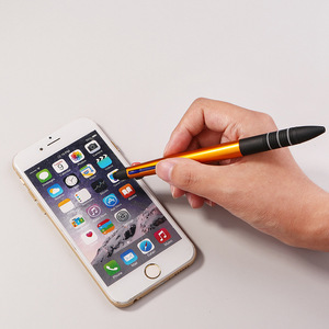 <span class=keywords><strong>Stylo</strong></span> à <span class=keywords><strong>bille</strong></span> multicolore avec pointe tactile 3-en-1, rechargeable 1,0 mm, personnalisable avec logo, en plastique, pour écran tactile - Product Image 2
