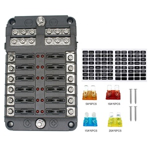 Bloc de fusibles marin universel à lame de 100 ampères, 12 voies, circuit CC 12 V, boîte à fusibles <span class=keywords><strong>pour</strong></span> <span class=keywords><strong>voiture</strong></span>, bateau, automobile - Product Image 5
