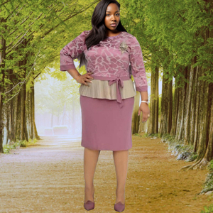 Styles OL tendance, ensemble deux pièces, robes grandes tailles pour femmes - Product Image 2