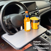 Plateau de bureau portable multifonction personnalisé pour volant de voiture, accessoires intérieurs 00:34 00:35 Image plus grande ajoutée