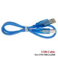 Cable de Datos Azul USB para Impresora, para Arduino 2560, Doble Puerto, Micro Mini