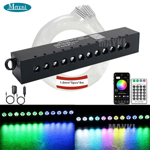 144pcs <strong>Meteor</strong> Shower Led Lights RGB <strong>Color</strong> Changing Shooting Star Fiber Optic Kit for Car Starlight Headliner - Product Image 6