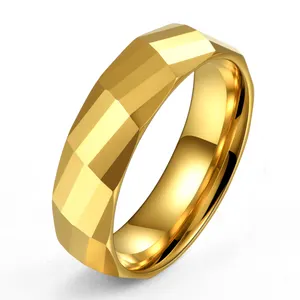 Anillo de boda de oro de tungsteno para hombre y mujer, 6mm, superventas