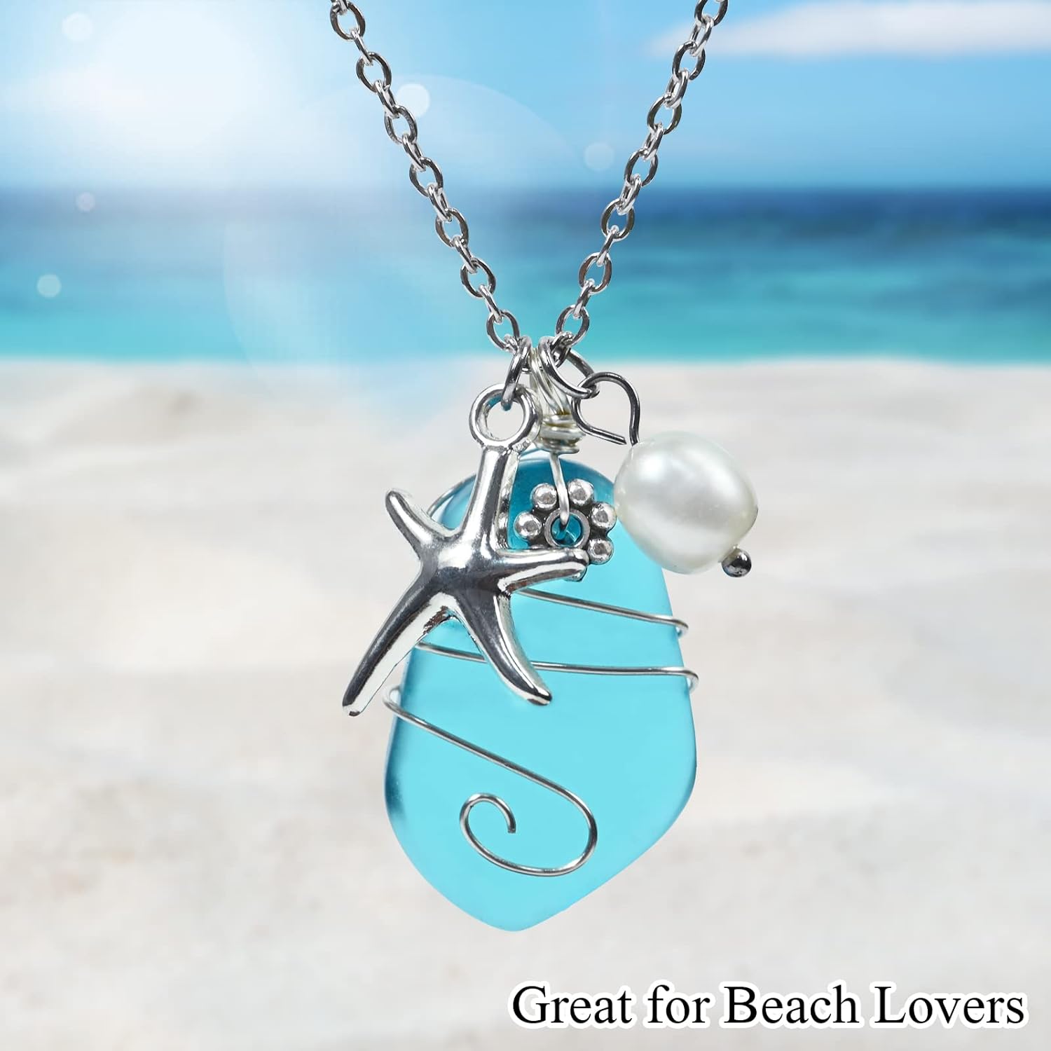 Collana Con Ciondolo Stella Marina – Girocollo Boho Vintage Oceano – Gioielli Artigianali Per Donne E Ragazze – Colore Argento