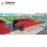 Bancs de tribune ignifuges en PEHD pour terrains de football extérieurs, protection UV, mécanisme de relevage automatique, vente en gros usine