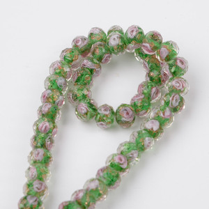 10mm マルチカラーガラスランプワークビーズ ファセットカット ホイール型 ルースビーズ ネックレス ブレスレット DIY ジュエリー製作 アクセサリー - Product Image 5