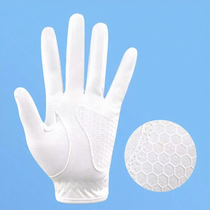 Gants de golf en cuir véritable anti-transpiration avec paume texturée, tissu respirant, imperméables, ajustement flexible pour usage professionnel - Product Image 4