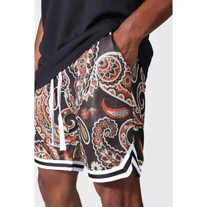 Shorts décontractés pour hommes en maille de basket-ball avec bandana à sublimation, motif cachemire, personnalisés OEM pour l'été - Product Image 2