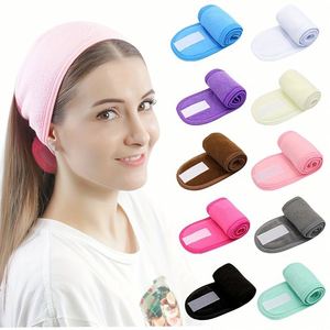 Custom Logo Spa Facial Terry Headband Unisex Stretch Towel Washable Hairband Makeup Wrap Headbands for <b>Face</b> Washing Wholesale - Product Image 2