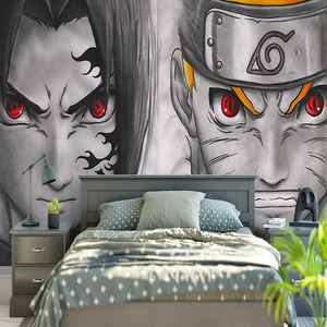 Papier peint mural 3D en soie Anime <span class=keywords><strong>Naruto</strong></span> vs Sasuke, moderne, imperméable, autocollant, pour chambre à coucher, salle de jeux, hôtel, salle de bain - Product Image 5