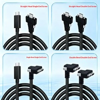 Approvisionnement direct usine – Câble de chaîne porte-câbles industriel USB 3.1 Type-C à vis de verrouillage coudée à 90 degrés, conducteur en cuivre étamé, en PVC