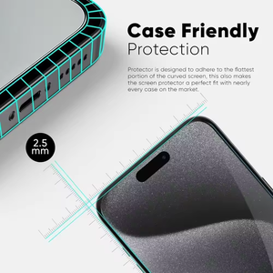 Nuevo Protector de Pantalla de Vidrio Templado Transparente HD 2.5D OEM Personalizado para iPhone 16 17 18 Pro Max, Alta Calidad, Anti-Aceite, Resistente a Impactos - Product Image 3