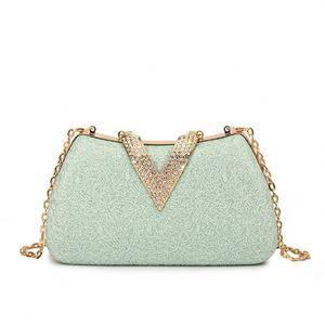 <span class=keywords><strong>Bolsos</strong></span> de Mano de Lujo para Mujer, con Asa de Anillo, Dorados, para Boda, con Pedrería Brillante, Cierre Magnético, Ligeros, Venta al por Mayor - Product Image 1