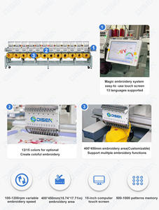 Precio de China 14 22 27 32 cabezas automática Industrial computarizada máquina de bordado de alta velocidad 20 cabeza 9 computadora de color - Product Image 3