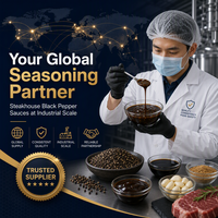 Sauce au poivre noir pour steak et nouilles |   Emballage Classique Cantonais en Sac/Sachet/Tambour, Utilisation 1:10, Vente en Gros OEM