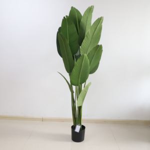 Grand arbre artificiel d'intérieur, plante décorative en plastique, faux oiseau de <span class=keywords><strong>paradis</strong></span>, bananier voyageur - Product Image 2