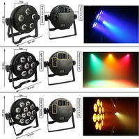 Alimentation d'usine 12 pièces 8W 4 en 1 RGBW IR Slim Par Light 12 Stage Wash Light Dmx Led Par Can