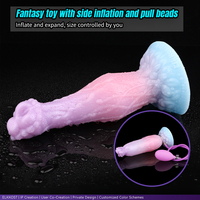 Alien Exotic Plant Fantasy Dildo Gonflable Extensible Masturbateur Féminin Gode Doux Silicone Dildo Adult Sex Toys Wholesale