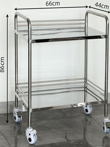 एकीकृत चिकित्सा उपचार कार्ट 304 स्टेनलेस स्टील अस्पताल उपकरण रैक सर्जरी भंडारण उपकरण कार्ट टिकाऊ धातु कार्ट - Product Image 6