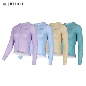 <span class=keywords><strong>Maillot</strong></span> de cyclisme pour femmes, taille plus, manches longues, séchage rapide, respirant, fabricant OEM, Mcycle Custom - Product Image 3