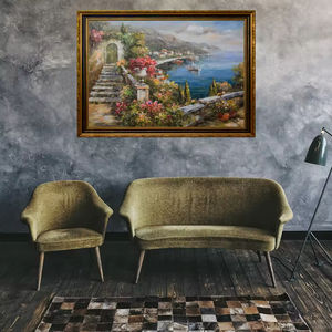 <span class=keywords><strong>Peinture</strong></span> à l'huile sur toile encadrée, <span class=keywords><strong>paysage</strong></span> méditerranéen, impressionniste, faite à la main, art mural, vente en gros - Product Image 2