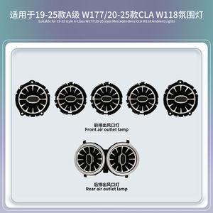 Kit d'éclairage d'ambiance complet W177, éclairage LED pour voiture, éclairage d'ambiance intérieur C118 pour Mercedes Benz Classe A W177 CLA C118 - Product Image 2