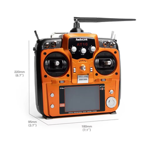 Radiolink AT10 II 12CH RC Émetteur et Récepteur <span class=keywords><strong>R12DS</strong></span> 2.4G DSSS & FHSS Radio Télécommande pour RC Drone/Aile Fixe - Product Image 1