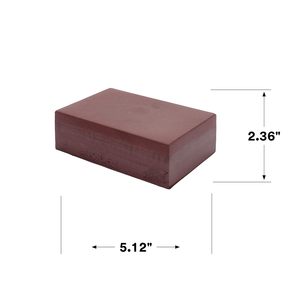 Bloque de espuma preformado ignífugo B258 color granate de 2.36 pulgadas x 5.12 pulgadas x 8 pulgadas para resistencia al fuego y aislamiento acústico - Product Image 3